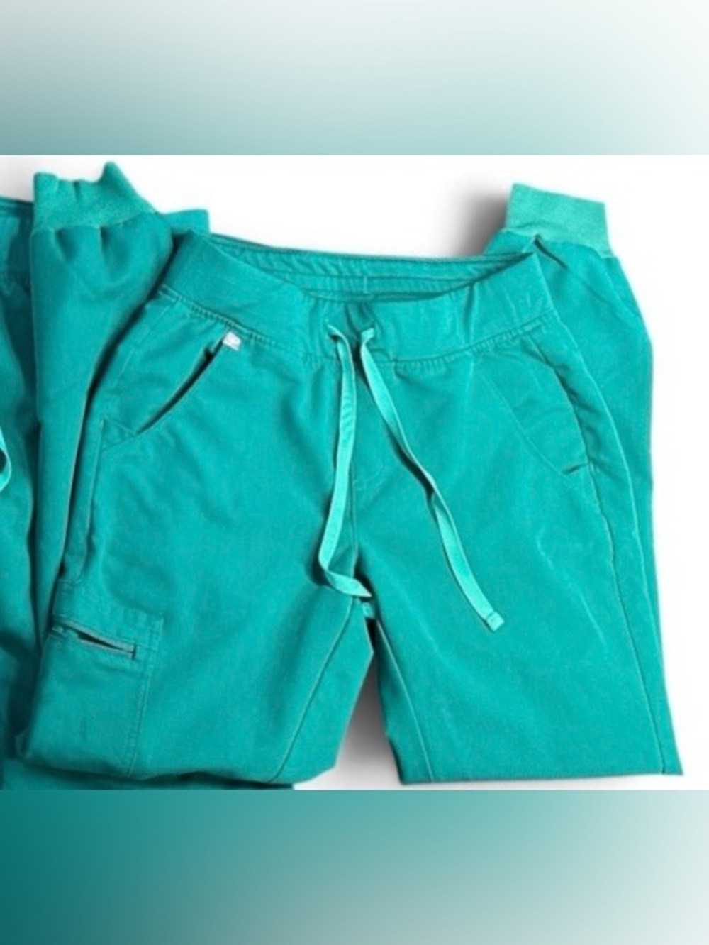 FIGS Technical Collection Women's Jogger Scrub Pants Size XS Teal Green